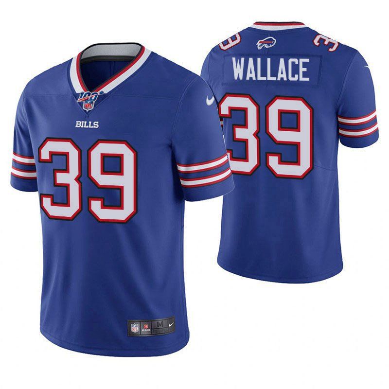 Men Buffalo Bills 39 Levi Wallace Nike Royal 100th Limited NFL Jersey